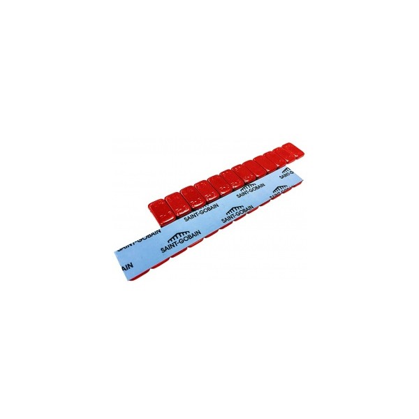 ГРУЗИКИ балансировочные, самоклеющиеся, сталь, красные, на ленте Saint Gobain, упаковка  50 шт