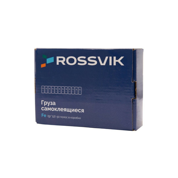 ГРУЗИКИ балансировочные, самоклеющиеся, сталь, на синей ленте, 5 г х 12, упаковка 50 шт, Rossvik