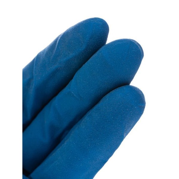 ПЕРЧАТКИ UNIMAX латексные, повышенной прочности, без талька, синие, M, 25 пар.