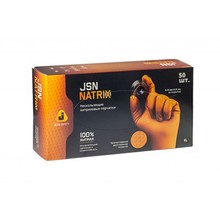 JETA SAFETY JSN NATRIX, перчатки нитриловые, оранжевые, (L), упаковка 50 шт