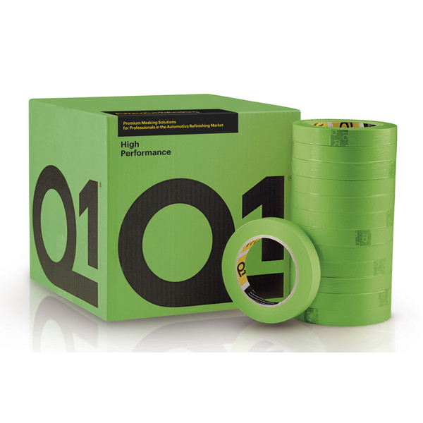 Q1 HIGH PERFOMANCE, лента маскирующая, водостойкая, 48 мм х 50 м, 110°С, зеленая