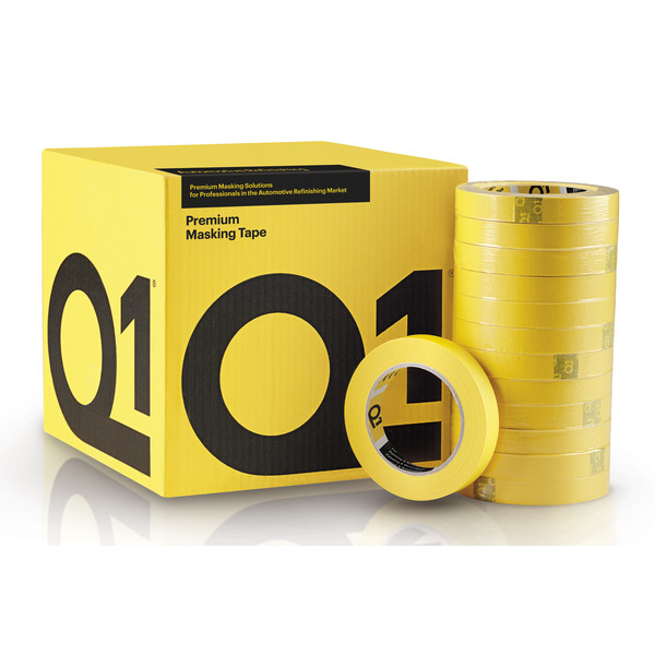 Q1 PREMIUM, лента маскирующая, 24 мм х 50 м, 110°С, желтая