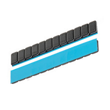ГРУЗИКИ балансировочные, самоклеющиеся, сталь, черные, на синей ленте, 12х5 г, упаковка 50 шт, Nordberg
