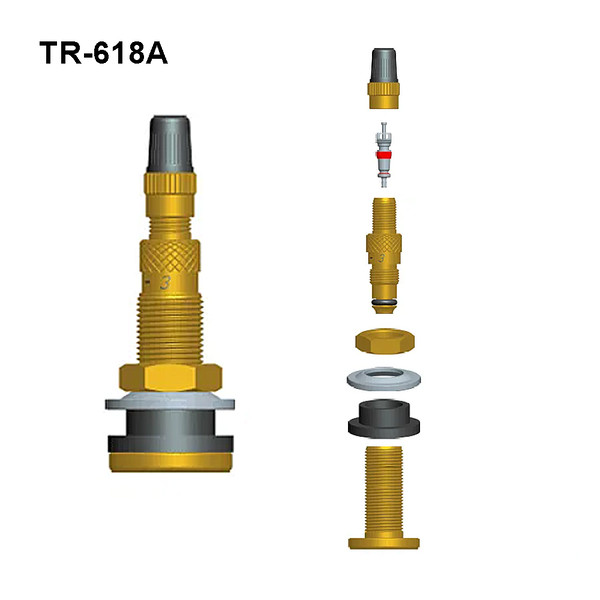ВЕНТИЛЬ TR-618A (V5-01-1), бескамерный, тракторный, 50 мм, d15.7 мм