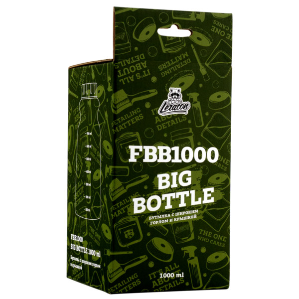 LERATON FBB1000, бутылка с крышкой, для пенокомплекта с широким горлом