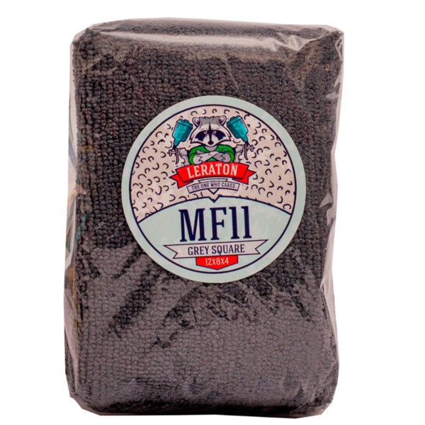 LERATON MF11 GREY SQUARE, прямоугольный микрофибровый аппликатор