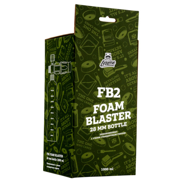 LERATON FB2 FOAM BLASTER, пенная насадка, инжекторная, бутылка с узким горлом, вход M22x1.5 п