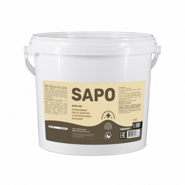 COMPLEX SAPO ND, паста для рук с натуральным скрабом, ведро 1.2 кг