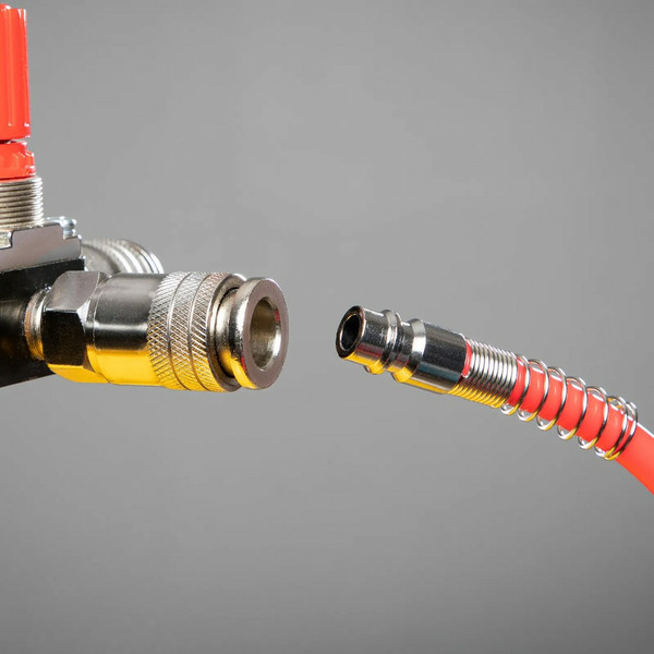 ШЛАНГ пневматический, спиральный, 15 м, PE, с быстросъемными соединениями, Matrix