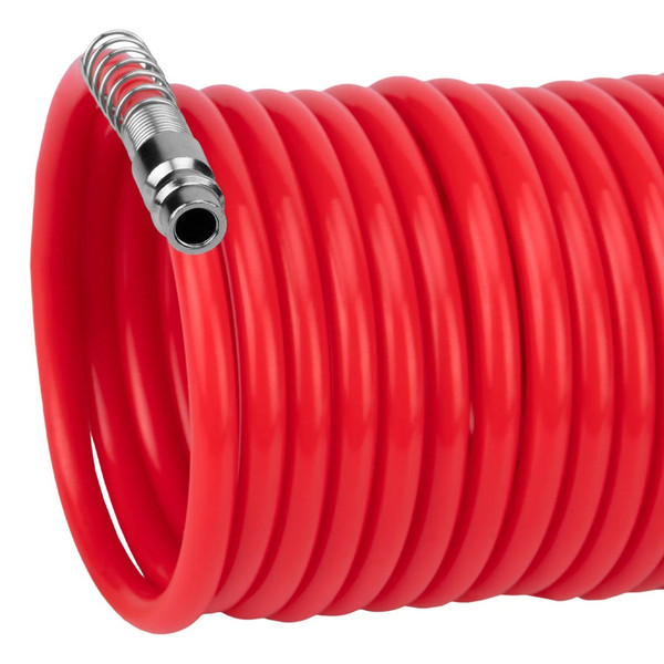ШЛАНГ пневматический, спиральный, 15 м, PE, с быстросъемными соединениями, Matrix