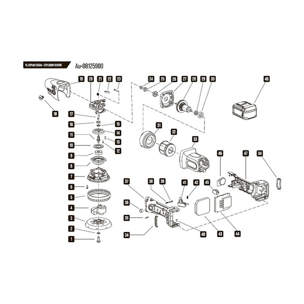 AUTECH AU-08125900, машинка полировальная, эксцентриковая, 125 мм, 558 Вт, ход 15 мм