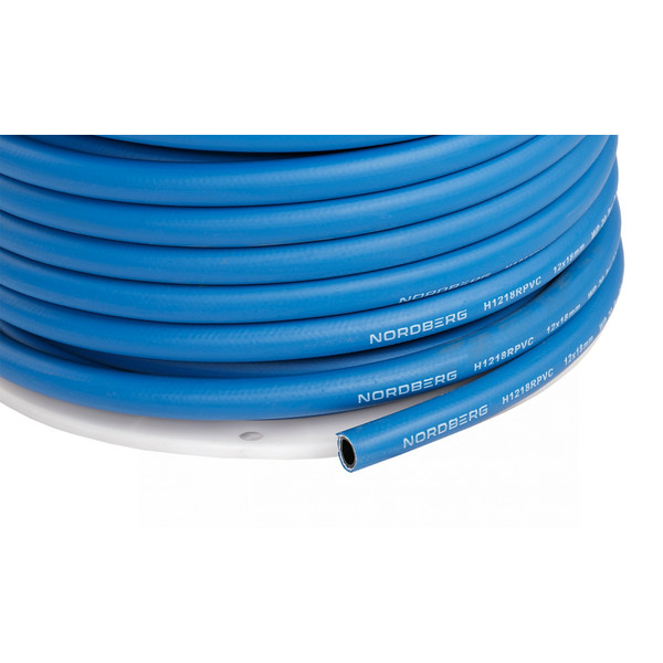 ШЛАНГ пневматический, прямой, PVC, синий, 12x18 мм, 20 бар, 1 п.м., Nordberg