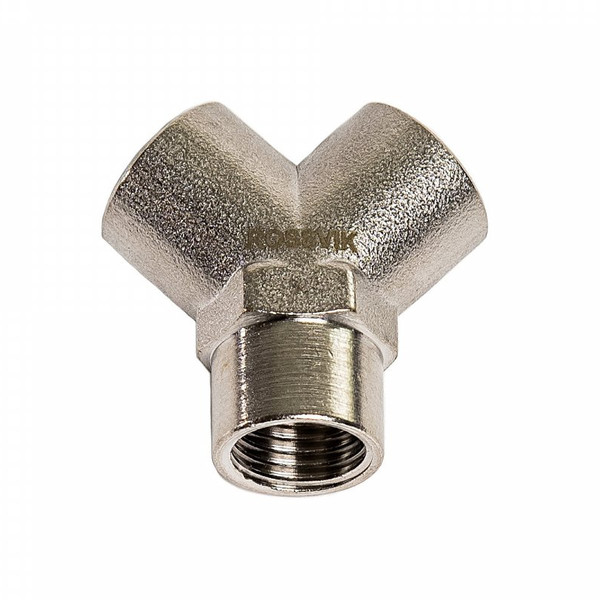 ТРОЙНИК резьбовой, пневматический, Y-образный, 1/4