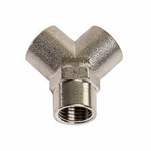 ТРОЙНИК резьбовой, пневматический, Y-образный, 1/4