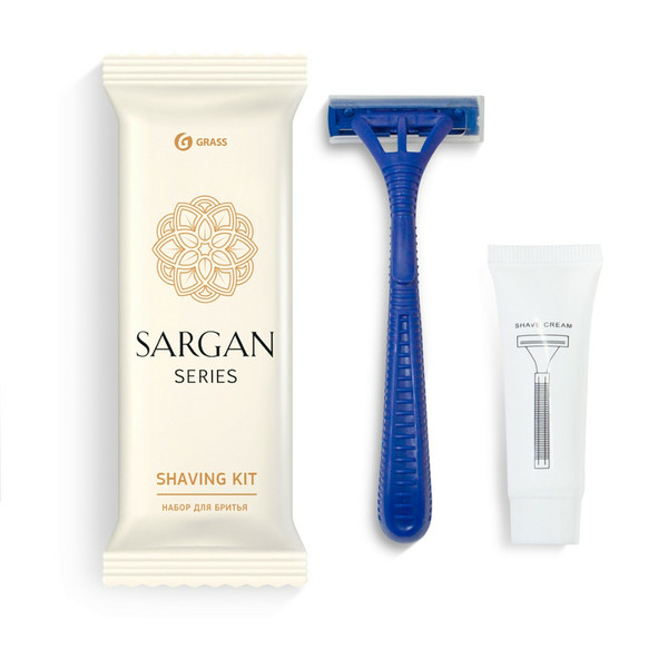 SARGAN SHAVING KIT, бритвенный набор, упаковка флоу-пак, короб 150 шт