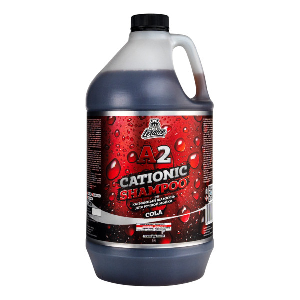 LERATON A2 CATIONIC SHAMPOO COLA, катионный шампунь для ручной мойки, канистра 3.8 л