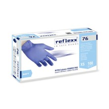 ПЕРЧАТКИ REFLEXX, нитриловые, повышенной прочности, синие, (L), упаковка 50 пар