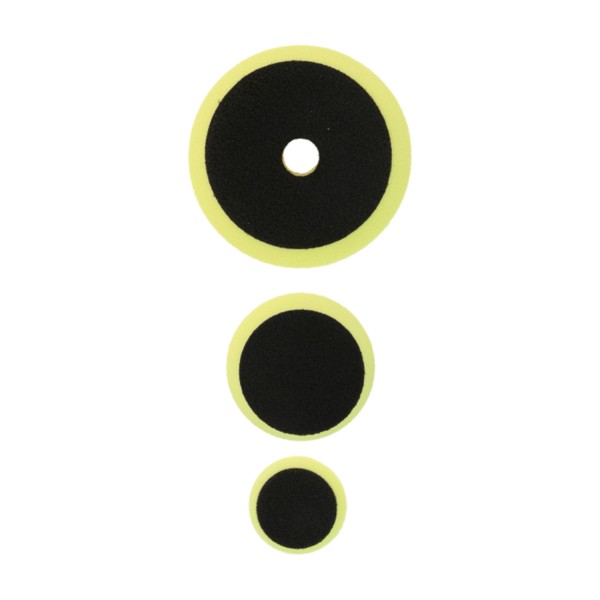 AUTECH КОМПЛЕКТ полировальных кругов, полутвердых, желтых, D75 мм/54 мм/34 мм