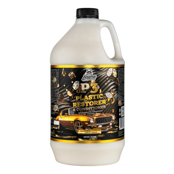 LERATON P3 PLASTIC RESTORER & CONDITIONER, кондиционер пластика, канистра 3.8 л