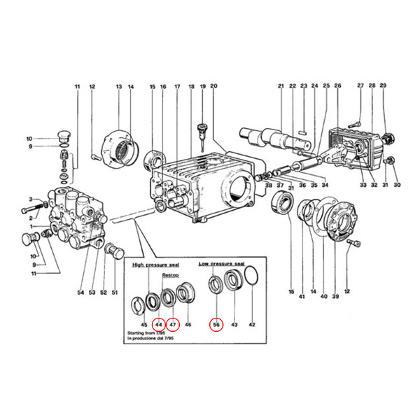 INTERPUMP KIT69, комплект колец высокого давления 9 шт, для Royal Press