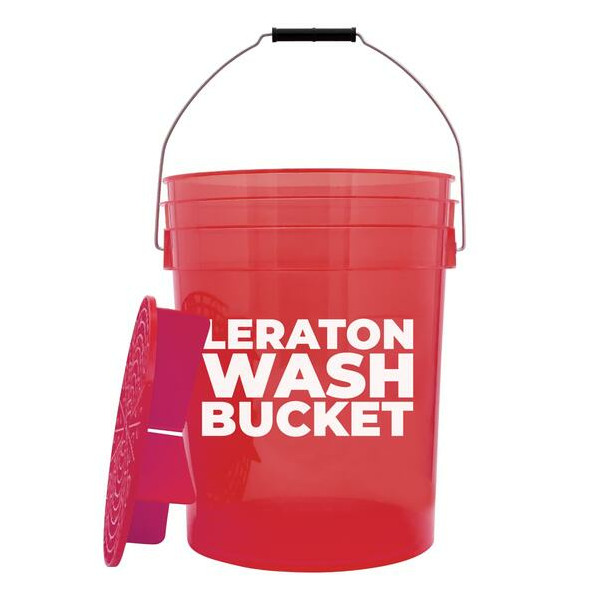 LERATON CARWASH DETAILING BUCKET WBR, ведро для мойки авто с сепаратором, красное, 20 л