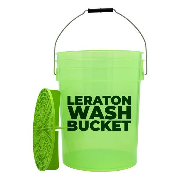 LERATON CARWASH DETAILING BUCKET WBG, ведро для мойки авто с сепаратором, зеленое, 20 л