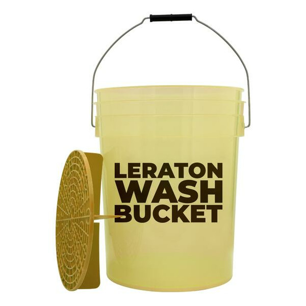 LERATON CARWASH DETAILING BUCKET WBY, ведро для мойки авто с сепаратором, желтое, 20 л