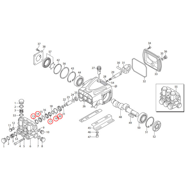 ANNOVI REVERBERI KIT47114, комплект колец поршней, 5х3 шт, для RR