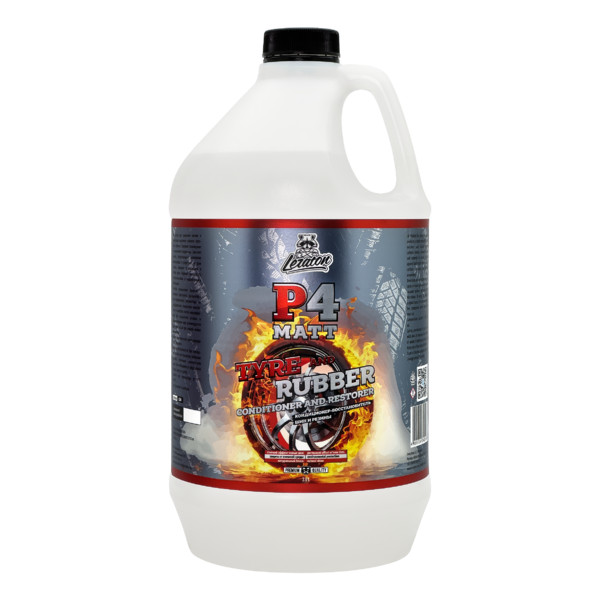 LERATON P4 MATT TYRE RUBBER, кондиционер шин и резиновых изделий, канистра 3.8 л