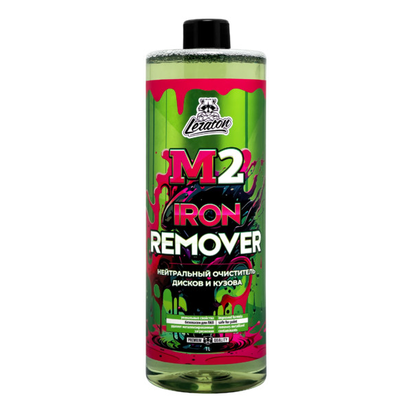 LERATON M2 IRON REMOVER, нейтральный очиститель дисков и кузова, с индикацией, флакон 1 л