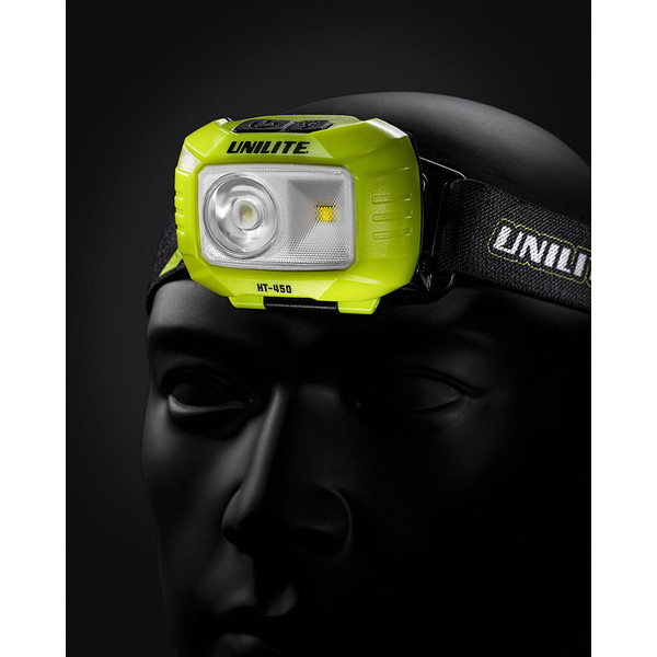 UNILITE ФОНАРЬ налобный сенсорный, 450 Lm + 250 Lm, 3xAAA