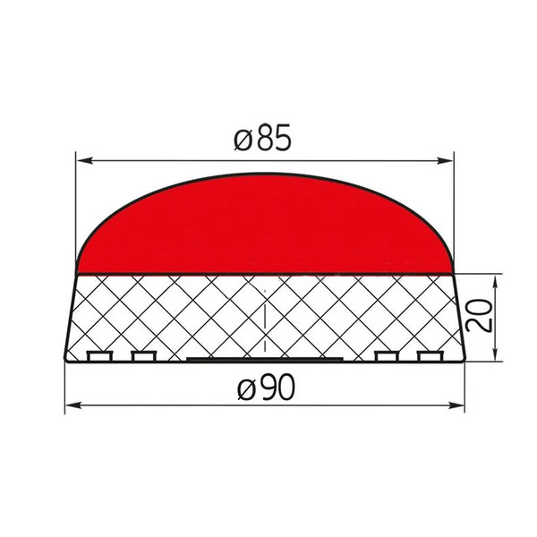 ОПОРА резиновая, 85x90х20 мм, для подкатных домкратов