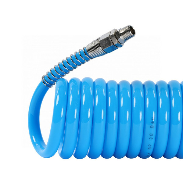 ШЛАНГ пневматический, спиральный, PU, 8x12 мм, 16 м, 1/4