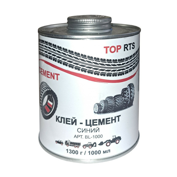 TOP RTS CEMENT, клей-цемент, синий, банка с кистью 1000 мл