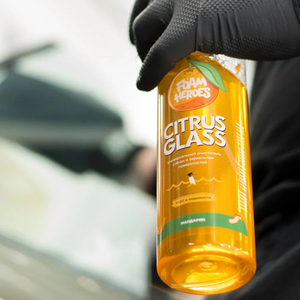 FOAM HEROES CITRUS GLASS, универсальный очиститель стекол, спрей 500 мл