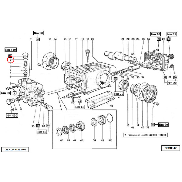 INTERPUMP 90384700, кольцо крышки клапана, O-Ring d20.29x2.62, для Royal Press