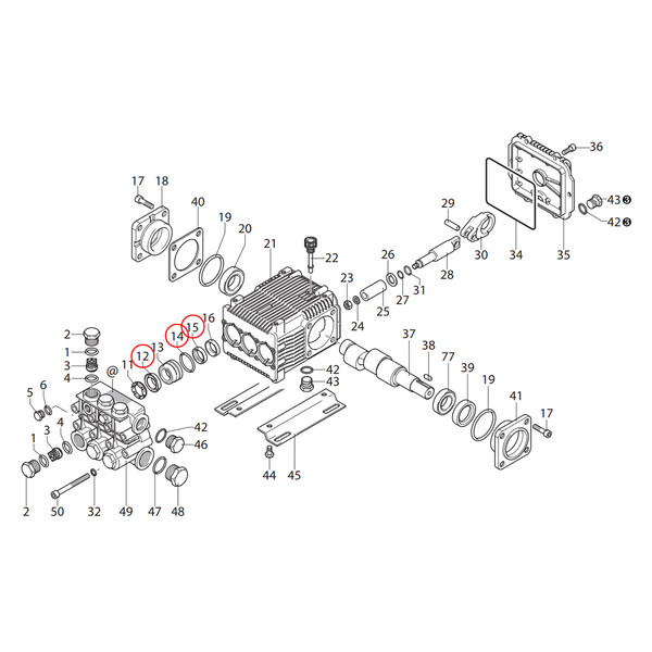 ANNOVI REVERBERI KIT1857, комплект колец высокого давления, на 3 поршня, d18, для RK, ТехУм