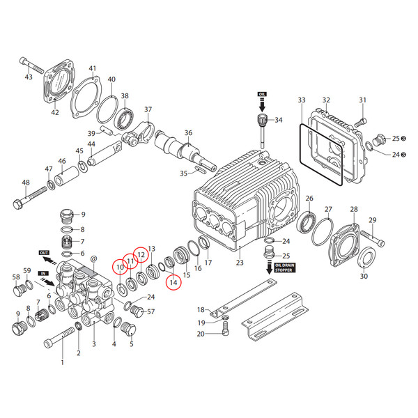 ANNOVI REVERBERI KIT42171, комплект колец высокого давления, d18, для RW, ТехУм