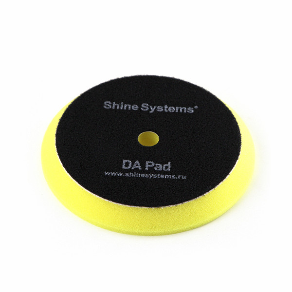 SHINE SYSTEMS DA FOAM PAD YELLOW, круг для полировки, антиголограммный, желтый, 130 мм