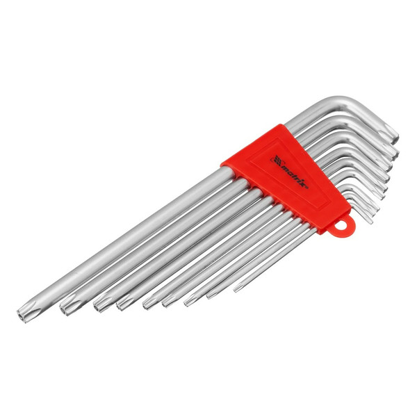 НАБОР ключей имбусовых, TORX, экстрадлинных, T10-T50, 9 штук, Matrix