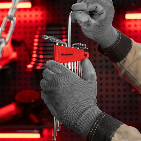 НАБОР ключей имбусовых, TORX, экстрадлинных, T10-T50, 9 штук, Matrix