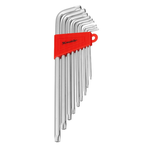 НАБОР ключей имбусовых, TORX, экстрадлинных, T10-T50, 9 штук, Matrix