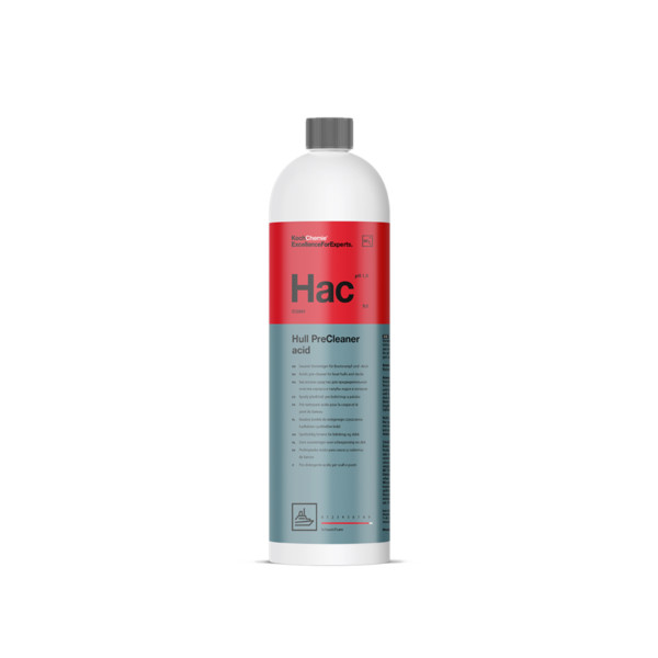 KOCH HULL PRECLEANER ACID, кислотное средство для предварительной очистки лодок, флакон 1 л