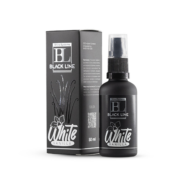 SHINE SYSTEMS BLACK LINE WHITE VANILLA, ароматизатор для авто и дома, спрей 50 мл