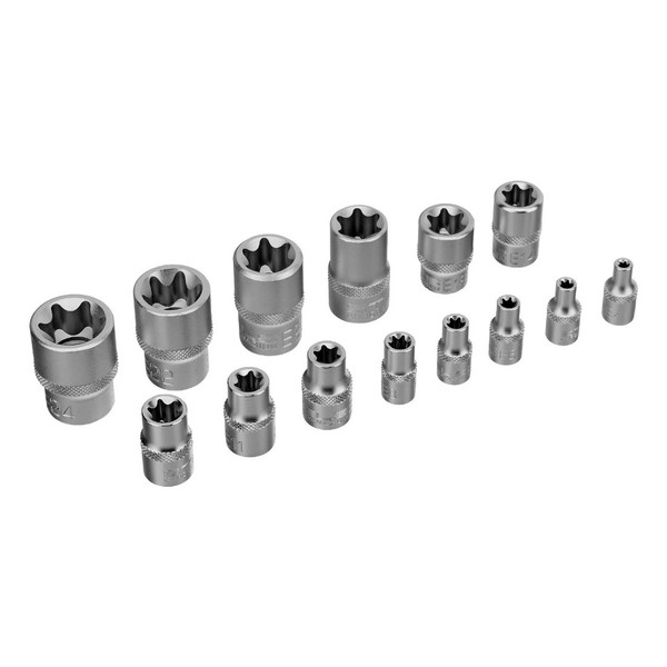 НАБОР головок, внутренний TORX, E4-E24, 14 предметов, в кейсе, Stels