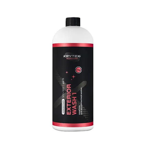 KRYTEX ECOCLEAN EXTERIOR WASH 1, бесконтактный шампунь, флакон 1 кг