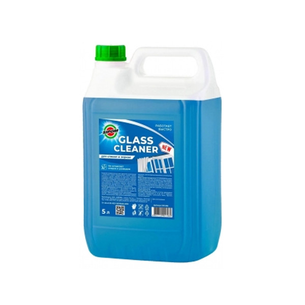 SIPOM GLASS CLEANER, очиститель стекол и зеркал, канистра 5 л