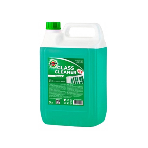 SIPOM GLASS CLEANER AMMONIA, очиститель стекол и зеркал, канистра 5 л
