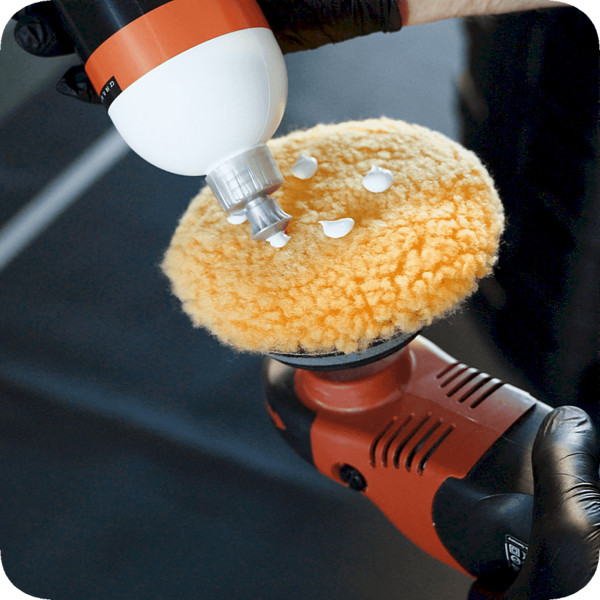 KOCH TWISTED WOOL PAD, круг полировальный, крученая шерсть, d150х25 мм