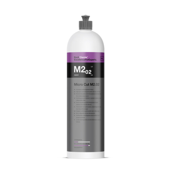 KOCH MICRO CUT M2.02, высокоглянцевая антиголограммная полировальная паста, флакон 1 л